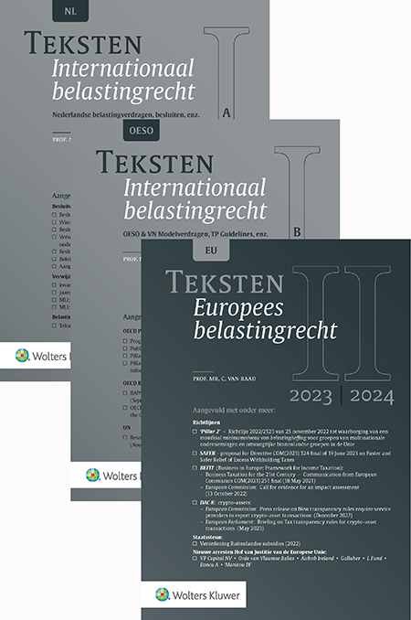 Teksten Internationaal Europees Belastingrecht 2023 2024 Boek