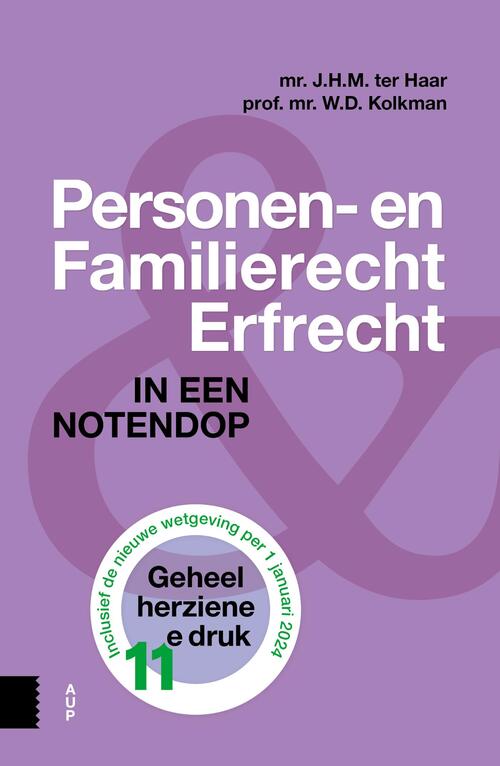 Personen En Familierecht En Erfrecht J H M Ter Haar W D Kolkman