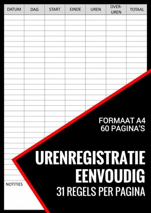 Uren Registratie Eenvoudig Urenregistratie Boekje Voor Personeel