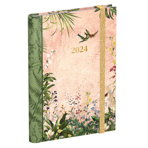 Agenda 2024 Lannoo Botanic 7Dagen/2Pagina's 120X160 WireO Roze