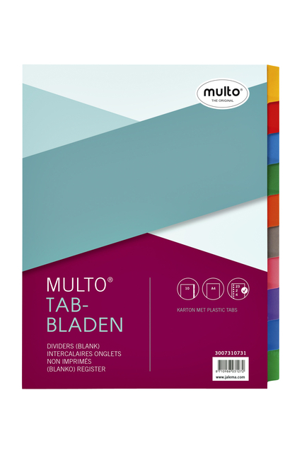 dienblad mini Ontwarren Tabbladen Multo A4 23-Gaats 10-Delig Wit Karton 220GR | Kantoorartikel -  bruna.nl