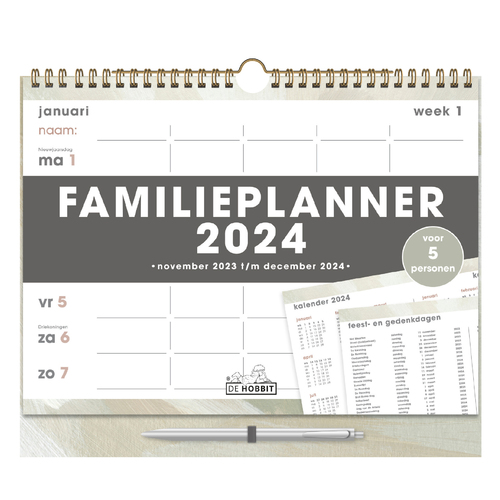 Familieplanner Spiraal D6 2024 Spiraalgebonden 8719231259249 Bruna