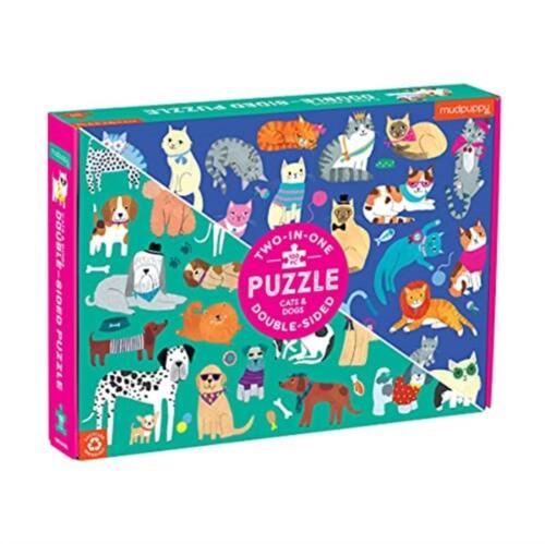 Galison Cats & Dogs 100 Piece Double-Sided Puzzle -   (ISBN: 9780735360730)