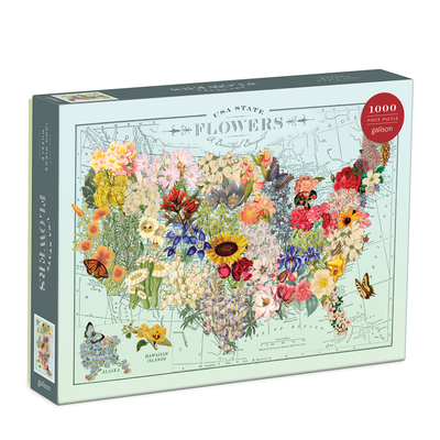 Wendy Gold Usa State Flowers 1000 Piece Puzzle -  Galison (ISBN: 9780735364769)