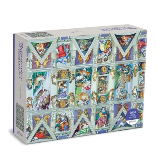 Sistine Chapel Ceiling Meowsterpiece Of Western Art 2000 Piece Puzzle -  Galison (ISBN: 9780735369726)