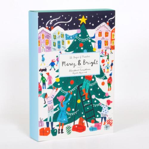 Galison Louise Cunningham Merry And Bright 12 Days Of Christmas Advent Puzzle Calendar -   (ISBN: 9780735371125)