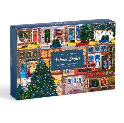 Joy Laforme Winter Lights 12 Days Of Puzzles Holiday Countdown -  Galison (ISBN: 9780735378780)