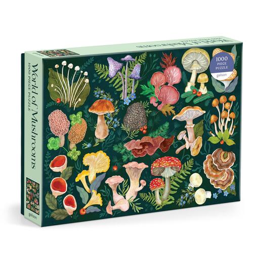 Galison, Olga Akbarova World Of Mushrooms 1000 Piece Puzzle -   (ISBN: 9780735382268)