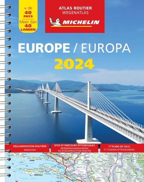 Michelin Wegenatlas Europa 2024, Michelin 9 Spiraalgebonden