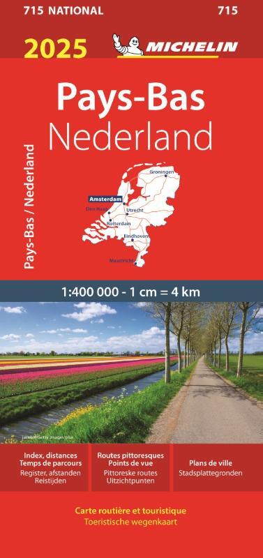 Michelin Wegenkaart 715 Nederland 2025 -   (ISBN: 9782067265301)