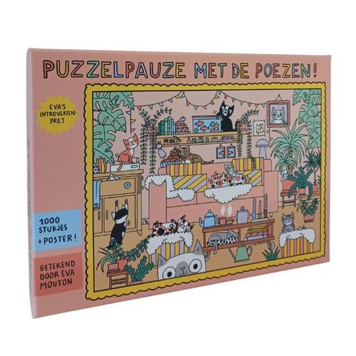 Eva Mouton Eva's Introvertenpret: Puzzelpauze Met De Poezen! -   (ISBN: 9789002283109)