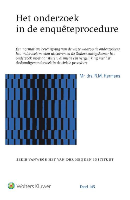 Het onderzoek in de enquêteprocedure -  R.M. Hermans (ISBN: 9789013145366)