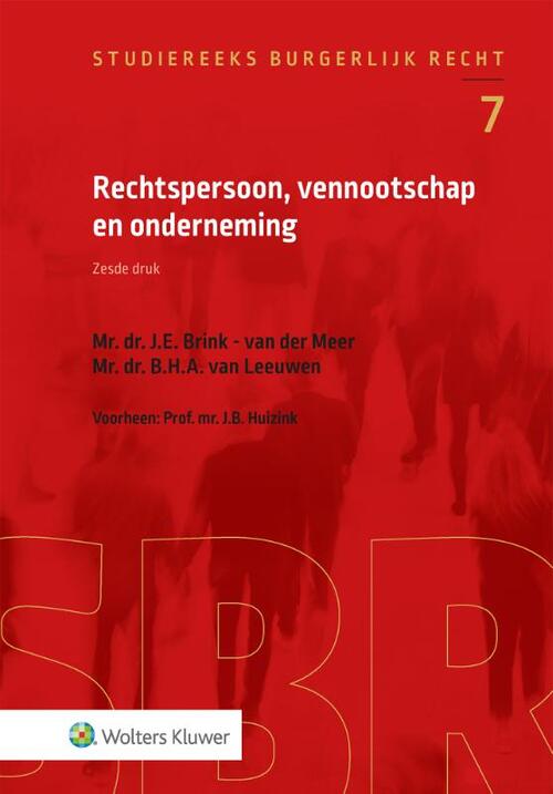 Rechtspersoon, vennootschap en onderneming -  J.E. Brink-van der Meer (ISBN: 9789013166835)