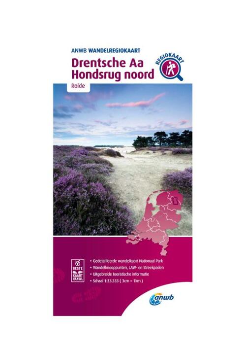 Wandelregiokaart Drentsche Aa, Hondsrug Noord 1:33.333, Anwb ...