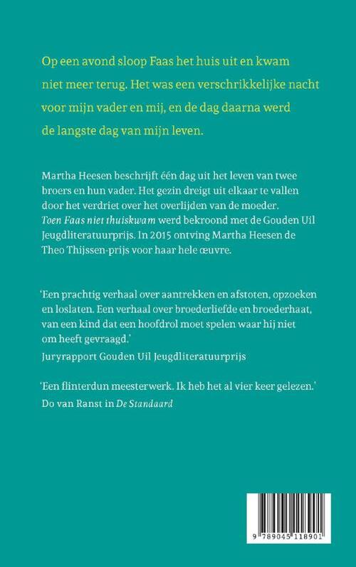 Toen Faas Niet Thuis Kwam Martha Heesen 9789045118901 Boek Bruna Nl