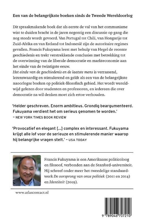 Het Einde Van De Geschiedenis En De Laatste Mens Francis Fukuyama Boek Bruna