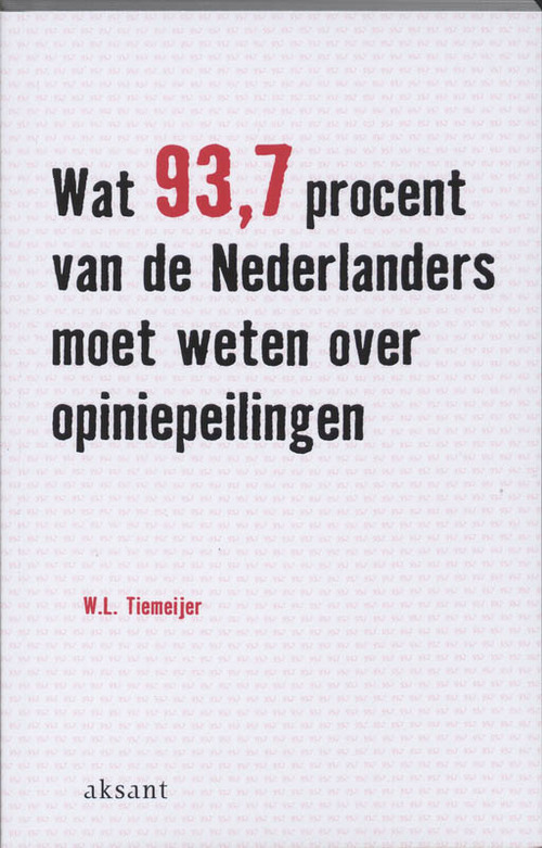 Uittreksel zuiverheid verliezen Wat 93.7 procent van de Nederlanders moet weten over opiniepeilingen eBook,  W.L. Tiemeijer | 9789048521081 | Alle geschiedenis & politiek - bruna.nl