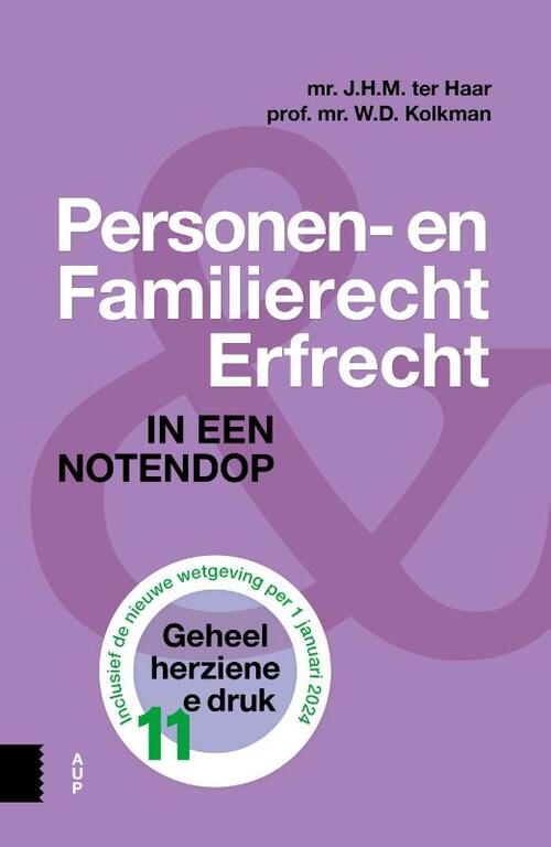 Personen- en Familierecht en Erfrecht -  J.H.M. ter Haar, W.D. Kolkman (ISBN: 9789048563203)