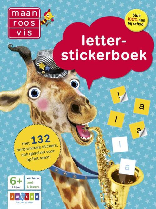 Maan Roos Vis Letter-stickerboek | Boek | 9789048736652 | Bruna