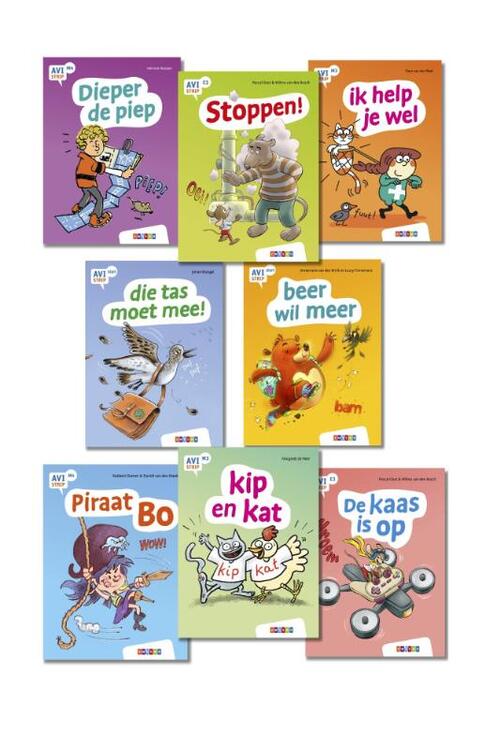 Pakket AVI strips groep 3 en 4 (8 titels) -   (ISBN: 9789048753741)