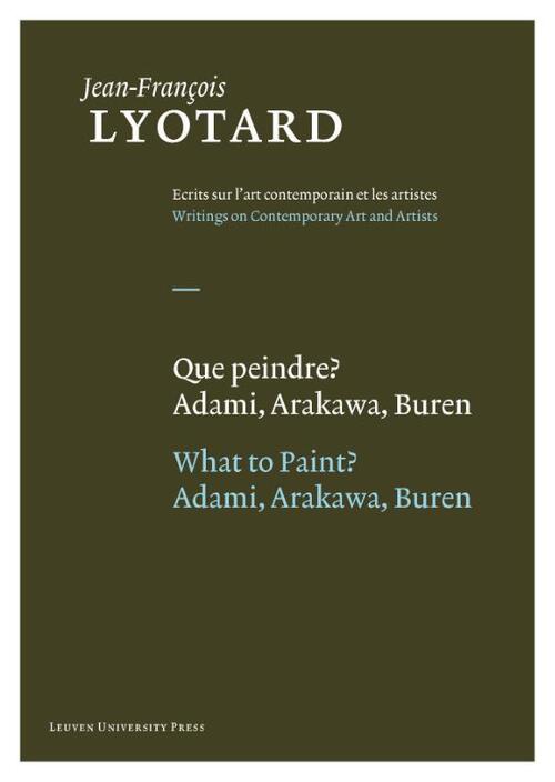 Que peindre? / what to paint? -  Jean-Francois Lyotard (ISBN: 9789058677921)