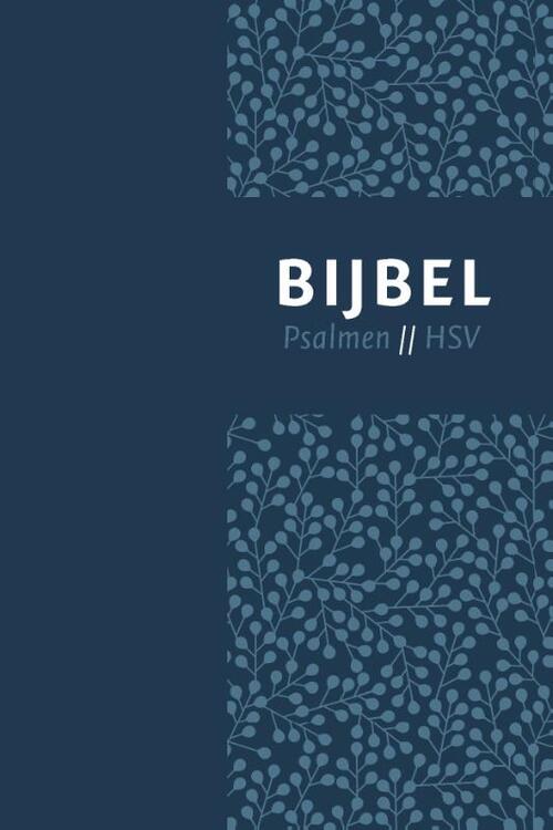 Bijbel (HSV) met psalmen - blauw leer met zilversnee en duimgrepen -   (ISBN: 9789065394804)