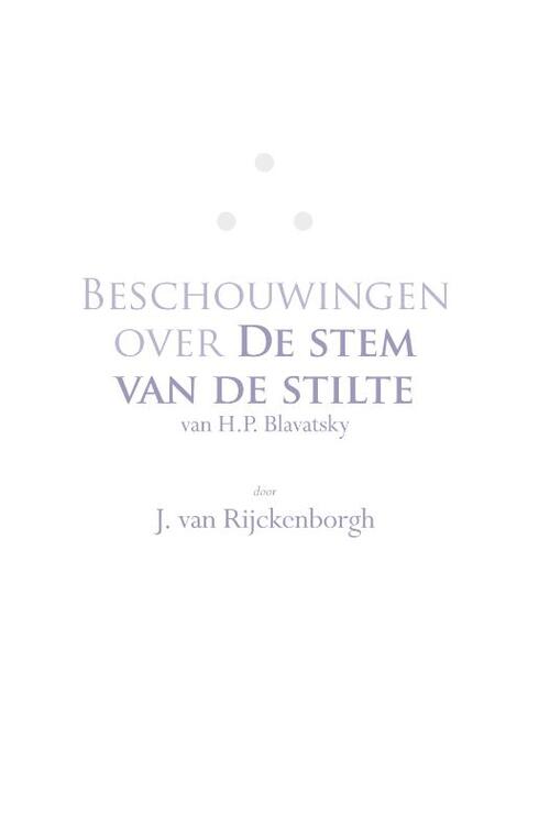 Rozekruis Pers, Uitgeverij De Beschouwingen over De Stem van de Stilte van H.P. Blavatsky -   (ISBN: 9789067325080)