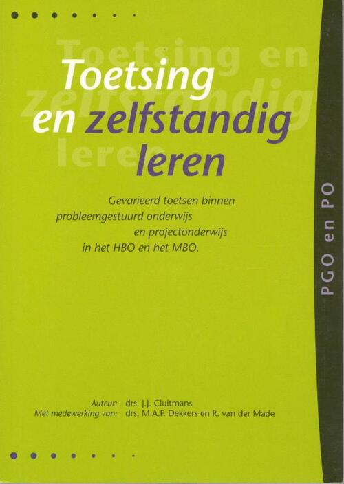 Toetsen en zelfstandig leren -  J.J. Cluitmans (ISBN: 9789080488342)