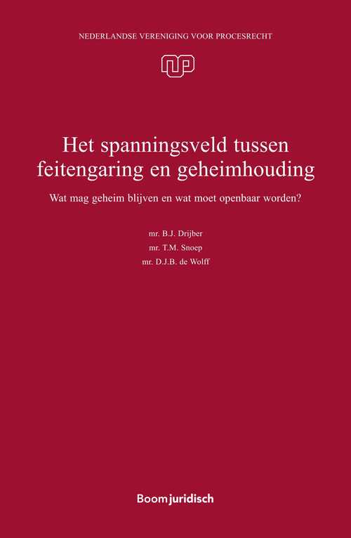 Het spanningsveld tussen feitengaring en geheimhouding -  B.J. Drijber, D.J.B. de Wolff, T.M. Snoep (ISBN: 9789400113138)