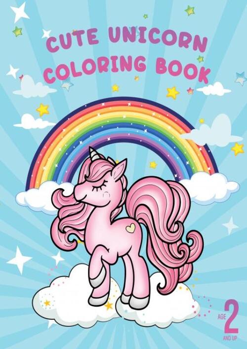 Cute Unicorn Coloring Book Dhr Hugo Elena Boek 9789403696607 Bruna