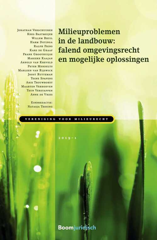 Milieuproblemen in de landbouw: falend omgevingsrecht en mogelijke oplossingen -  Jonathan Verschuuren (ISBN: 9789460944543)