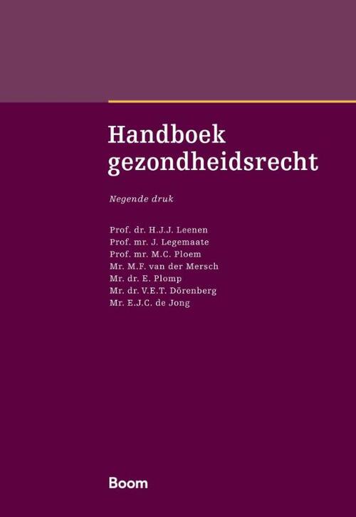 Handboek gezondheidsrecht -  E.J.C. de Jong (ISBN: 9789462127814)