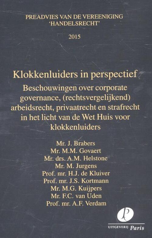 Klokkenluiders in perspectief -  A.F. Verdam (ISBN: 9789462510913)