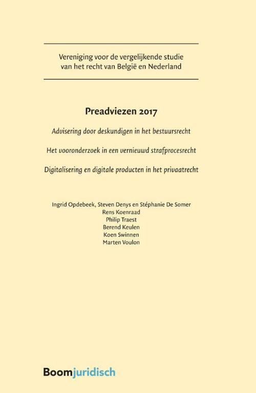 Preadviezen 2017 -  Berend Keulen (ISBN: 9789462904361)