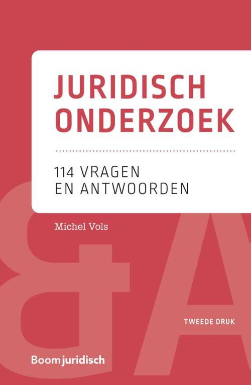 Juridisch onderzoek -  M. Vols (ISBN: 9789462905580)