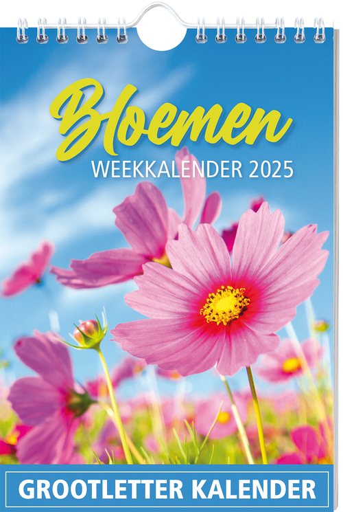 Grootletter Bloemen weekkalender 2025, Interstat Spiraalgebonden